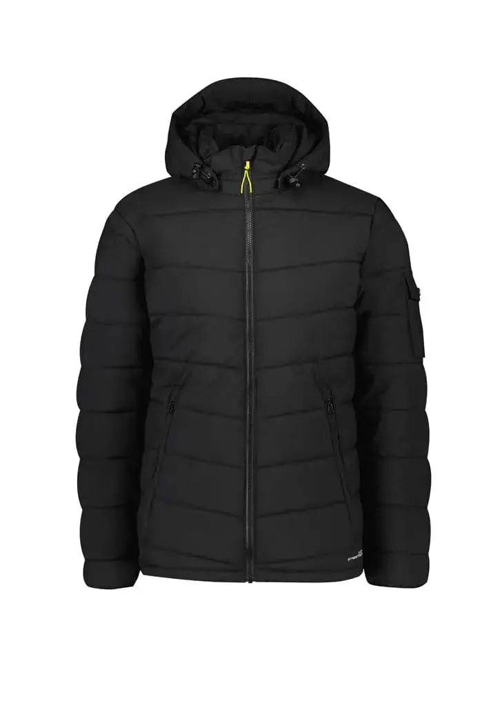 Syzmik Workwear Unisex Streetworx Hooded Puffer Jacket ZJ240 Work Wear Syzmik Black XXS